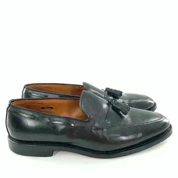 Allen Edmonds mens size 10.5 Grayson black calf leather tassel slip on loafers main image 13